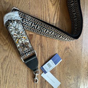 Rebecca Minkoff Jewel Stud Jacquard Adjustable Guitar Strap, Purse Accessory